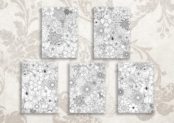 10 Floral Coloring Pages: Unlock a World of Creative Possibilities with One PDF and Ten High-Resolution JPGs