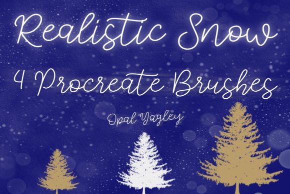 4 Realistic Snow Procreate Brushes for Winter Art