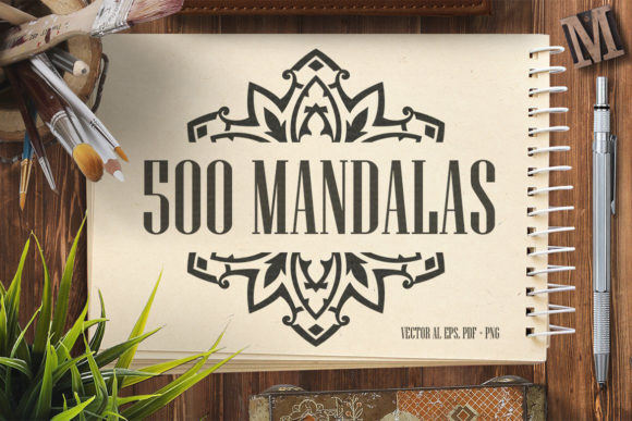 500 Vector Mandala Ornaments: A Library of Precision, Versatility, and Creative Potential