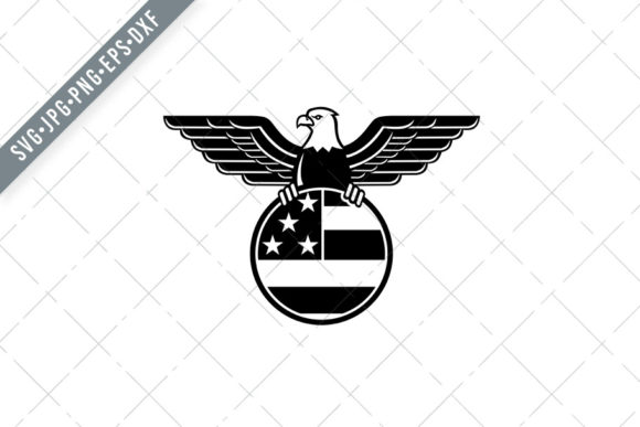 American Bald Eagle Wings Spread Design