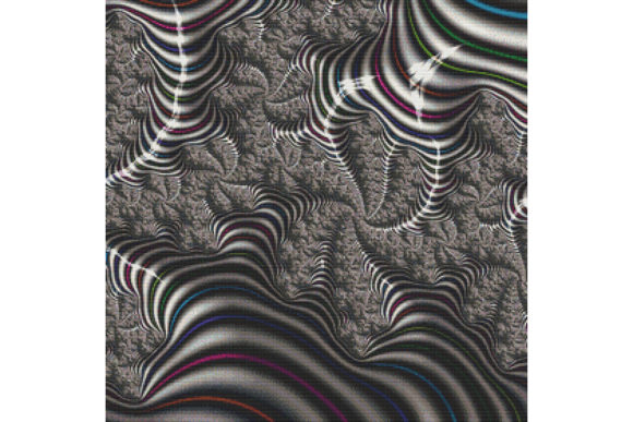 Fractal Cross Stitch Pattern – Grey for Modern Stitchers
