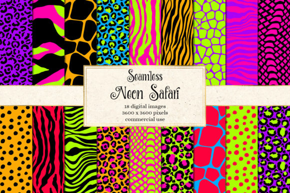 Neon Safari Digital Paper: Your Complete Guide to Vibrant Animal Print Designs for Crafts and Events
