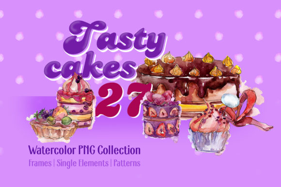 Tasty Cakes Violet Watercolor PNG: A Practical Asset for Creative Workflows