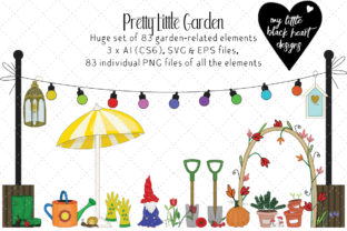 The Pretty Little Garden Set of 83 Elements: A Complete Creative Toolkit for Garden-Themed Design
