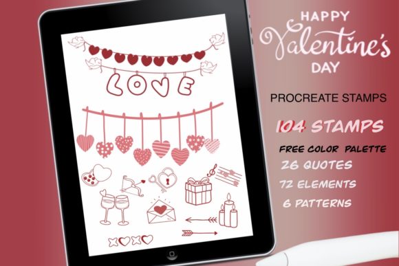 Valentines Procreate Stamps Brushes: Elevating Digital Art and Planning with Heartfelt Creativity