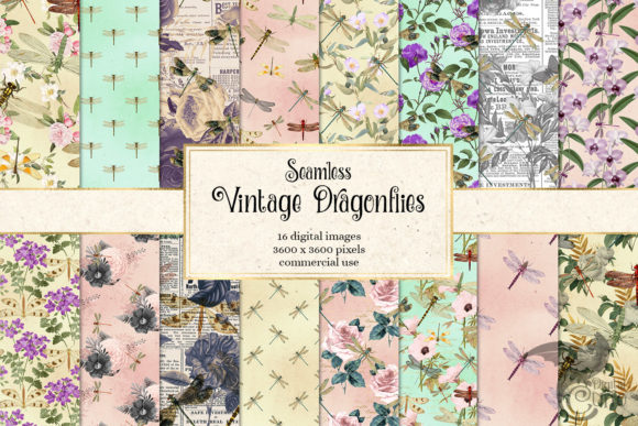 Vintage Dragonflies Digital Paper: A Deep Dive into Design Heritage and Modern Creative Utility