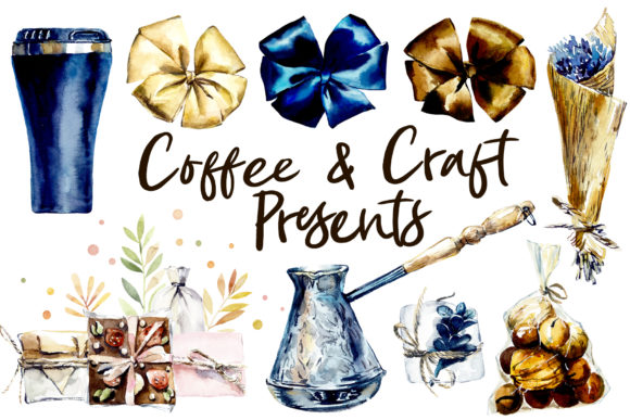 Watercolor Coffee and Craft Presents: A Versatile Design Resource for Creative Projects