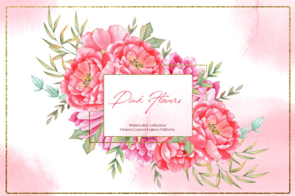 Watercolor Pink Flowers Collection: Your Creative Companion for Wedding Invitations, Greeting Cards, and Beyond